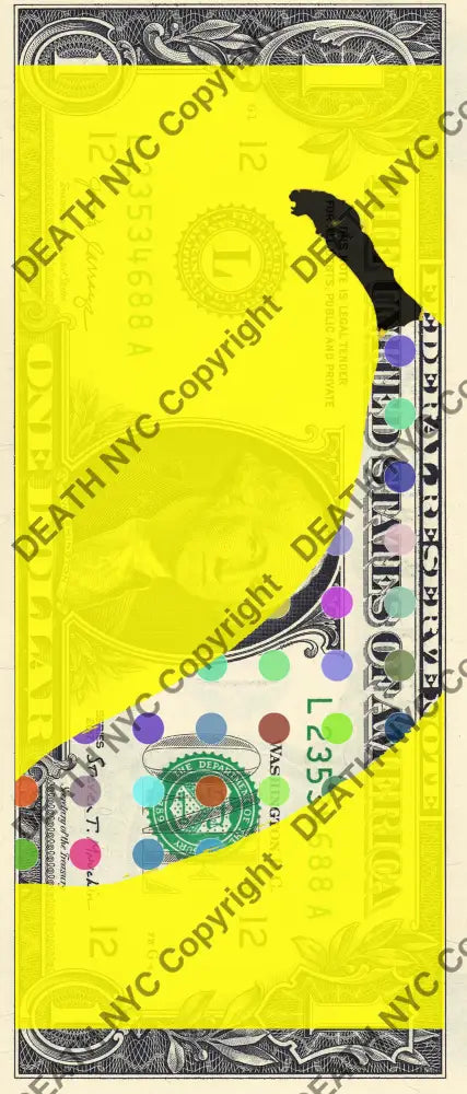 Auction USD $1 Original artwork 261122$2 banana - Art Print