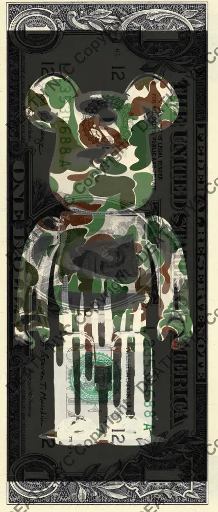 Auction USD $1 Original artwork 261225$2 bear Art Print