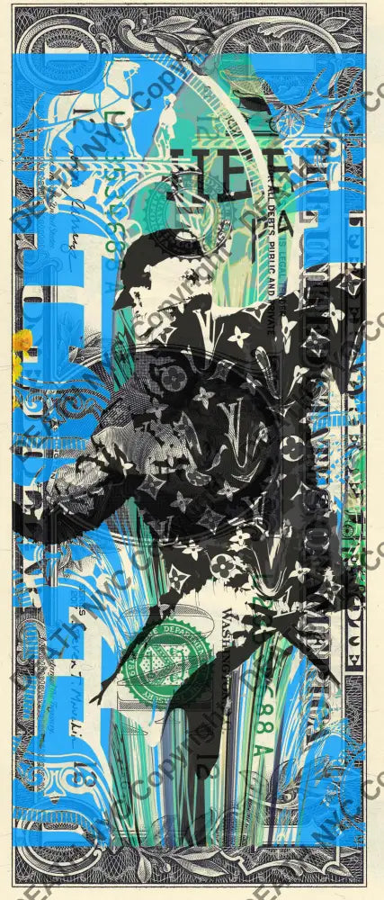 Auction USD $1 Original artwork 270922$2 bank - Art Print