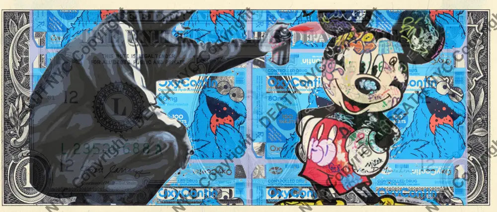 Auction USD $1 Original artwork 280224$8 bank - Art Print