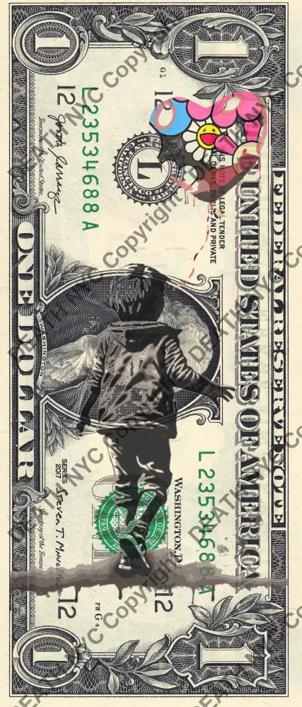 Auction USD $1 Original artwork 280224$9 bank * - Art Print