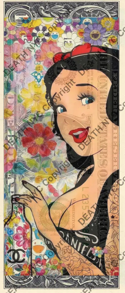 Auction USD $1 Original artwork 280426$1 snow - Art Print