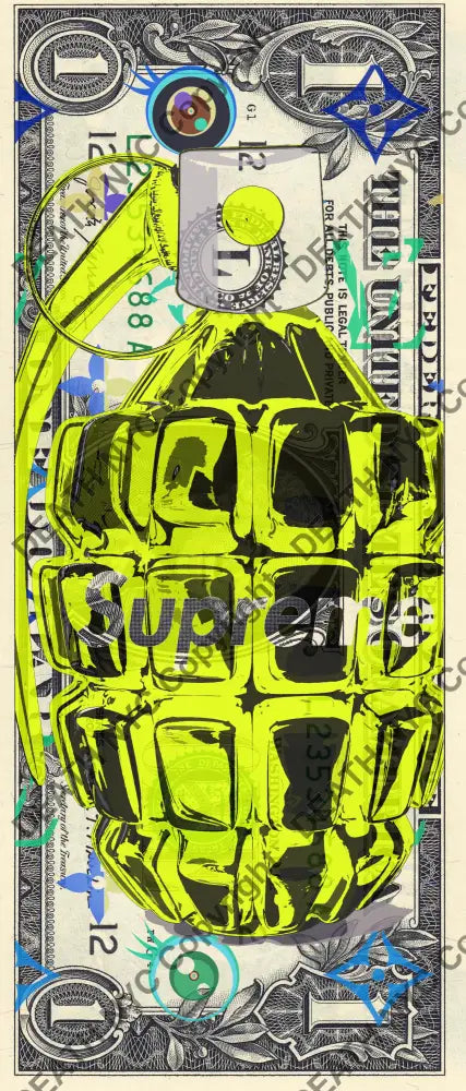 Auction USD $1 Original artwork 280723$2 bomb - Art Print