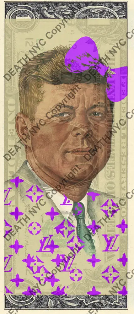 Auction USD $1 Original artwork 281023$12 j f k - Art Print