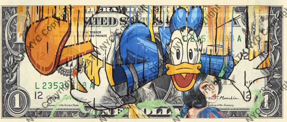 Auction USD $1 Original artwork 281023$8 duck - Art Print