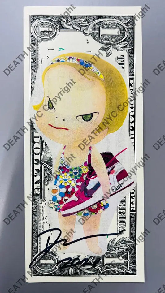Auction USD $1 Original artwork Girl AJ P (Edition of O N E) Art Print