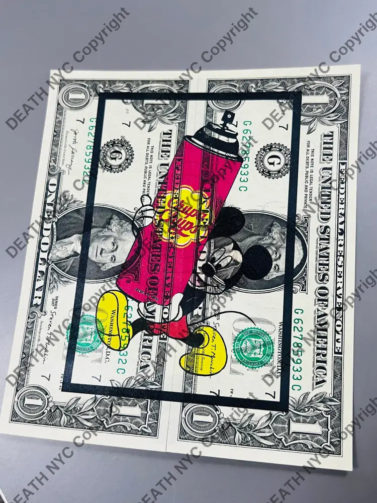 Auction USD DOUBLE Original artwork Edition of 10 Mouse Spray Art Print