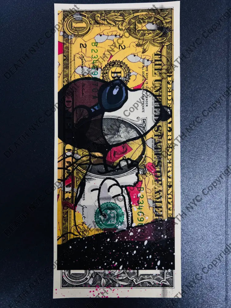 Auction USD Original artwork Edition of 1 Dog fly Art Print