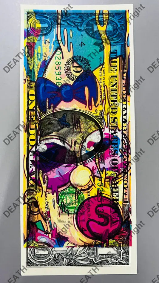 Auction USD Original artwork Edition of 100 S mp pink mouth Art Print