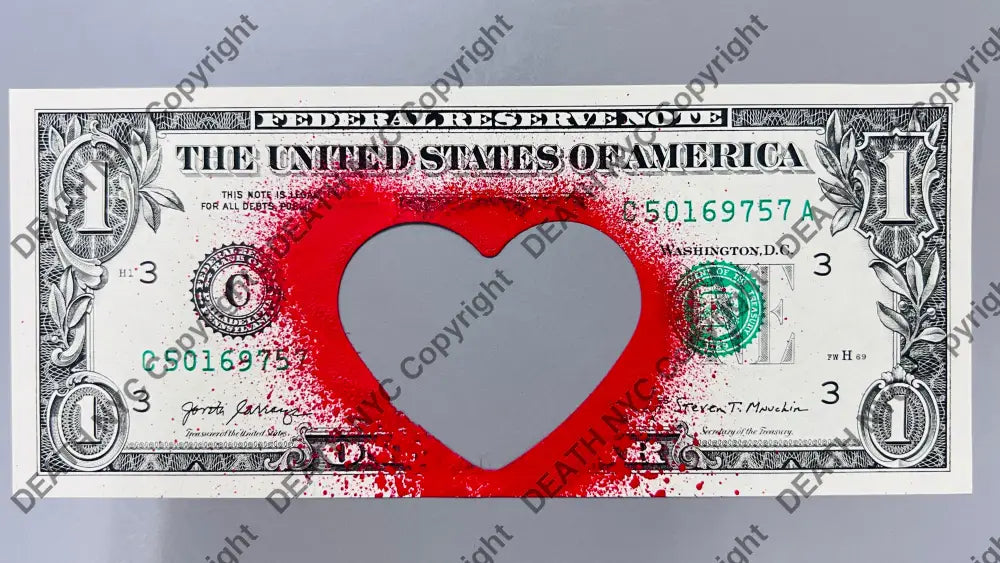 Auction USD Original artwork Edition of ONE Broken Heart Art Print