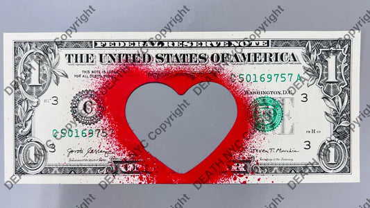 Auction USD Original artwork Edition of ONE Broken Heart Art Print