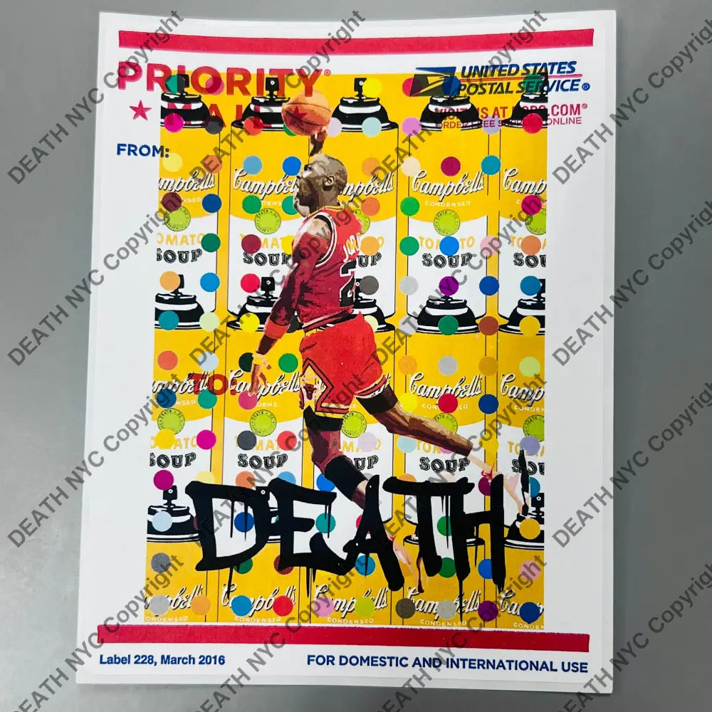 Auction USPS Sticker Art Original artwork Edition of 100 Jump Art Print