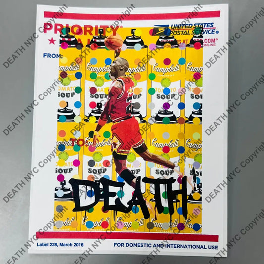 Auction USPS Sticker Art Original artwork Edition of 100 Jump Art Print