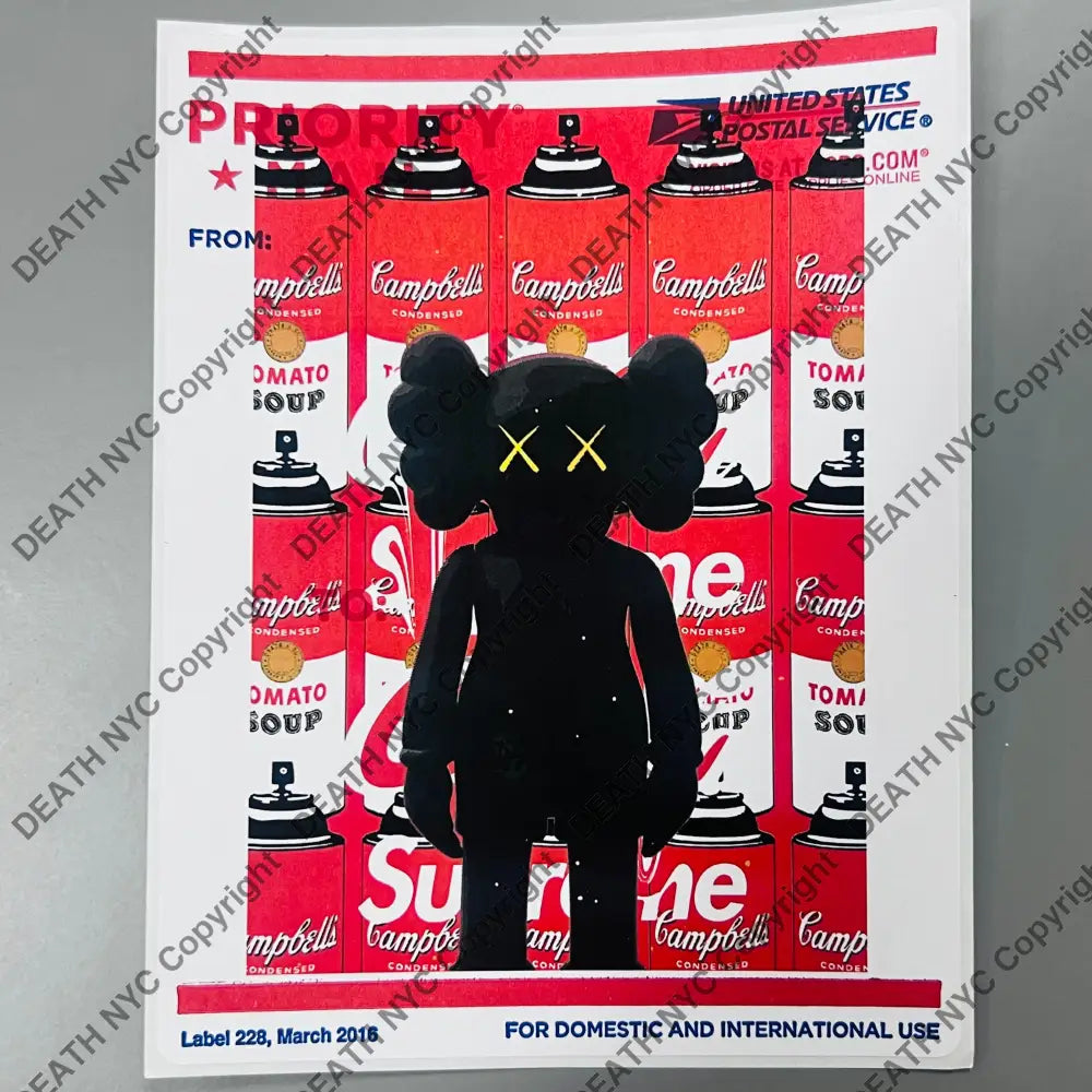Auction USPS Sticker Art Original artwork Edition of 100 Spray Art Print
