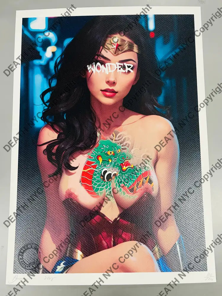 Auction ’Wonder Girl Tattoo’ 45x32cm (Edition of 100) 87* Art Print