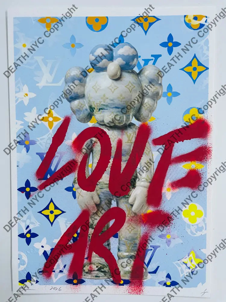 Auction ’x love art xx ’ Hand Written (Edition of ONE) 2026 - Art Print