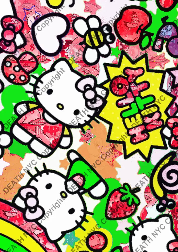 Auction ’Y453 kitty ’ art print 45x32cm (Edition of 100) Art Print