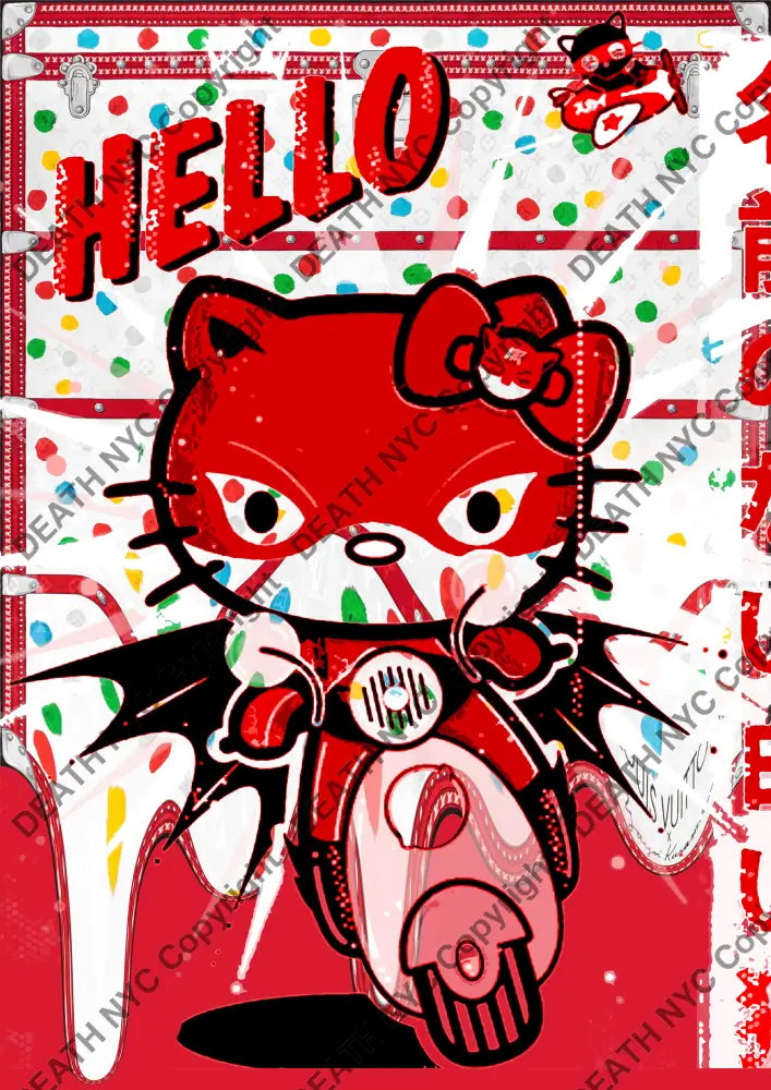 Auction ’Z710 kitty’ 45x32cm (Edition of 100) Art Print