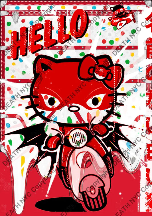 Auction ’Z710 kitty’ 45x32cm (Edition of 100) Art Print