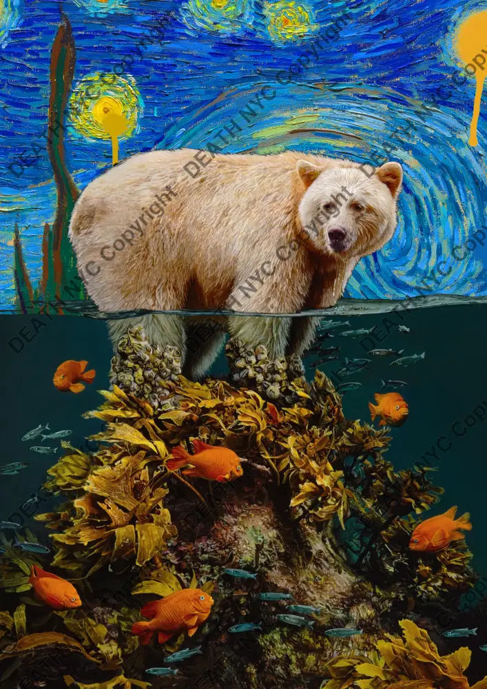 Auction ’Z985 bear’ art print 45x32cm (Edition of 100) Art Print