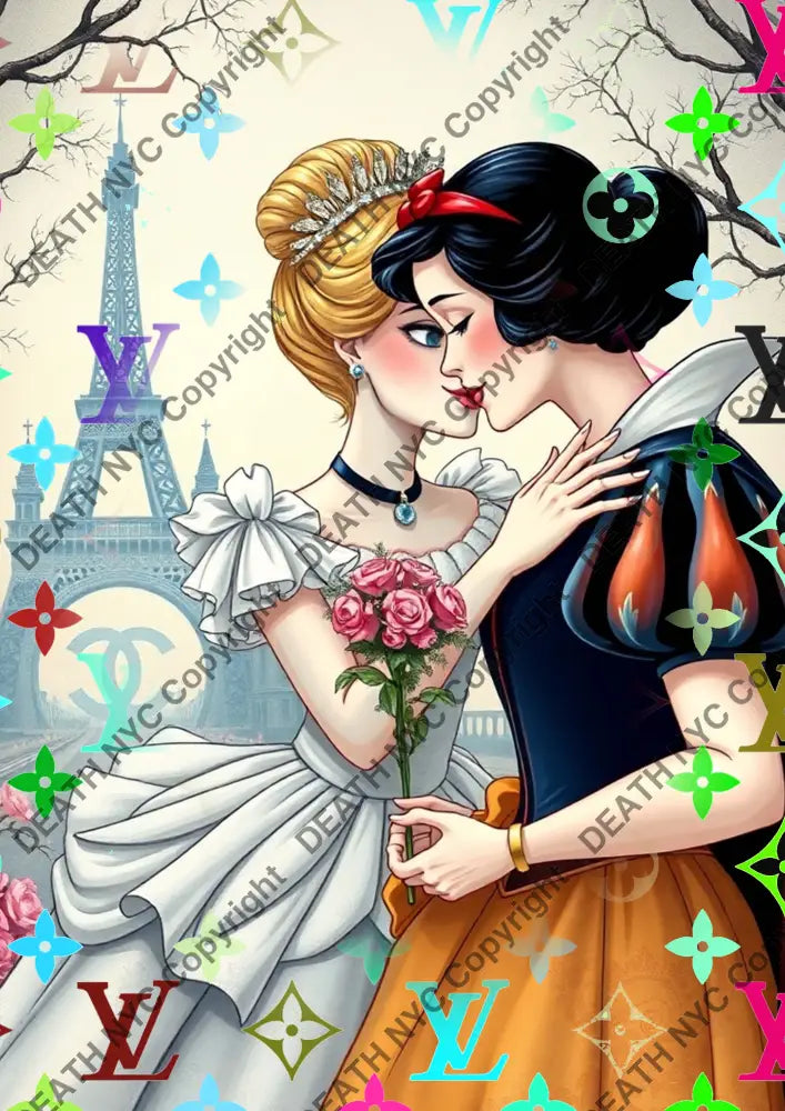 Auction ’ZU107 kiss’ art print 45x32cm (Edition of 100) - Art Print