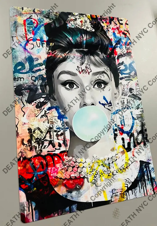 ’Audrey gum’ 30x20cm (Edition of 30) (2025) metal wall art Art Print