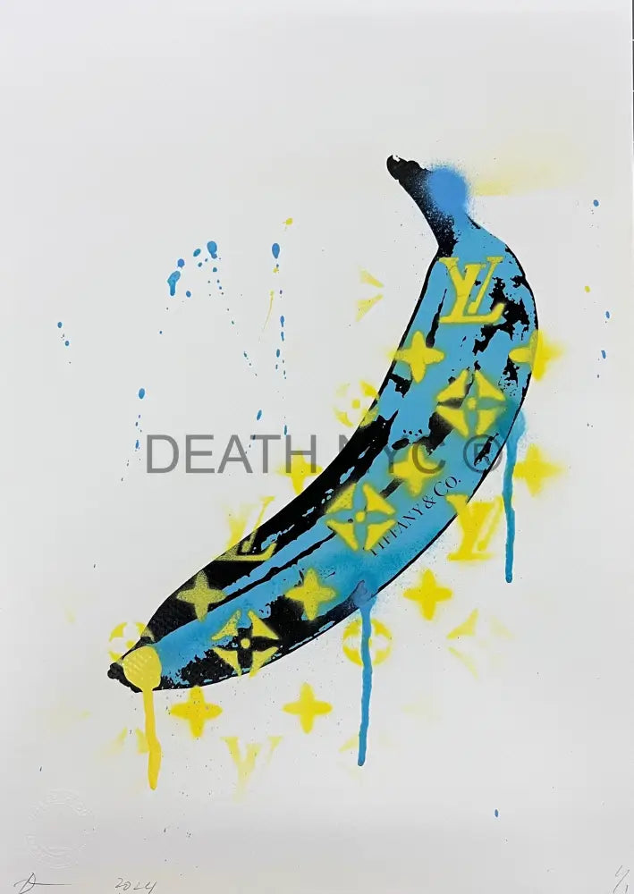 ’Banana Drip’ Original On Paper Stencil (Edition Of One) 2024 Art Print