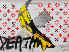 ’Banana L’ (Edition Of One) 60X42Cm Stencil Mix Media 2024 Art Print