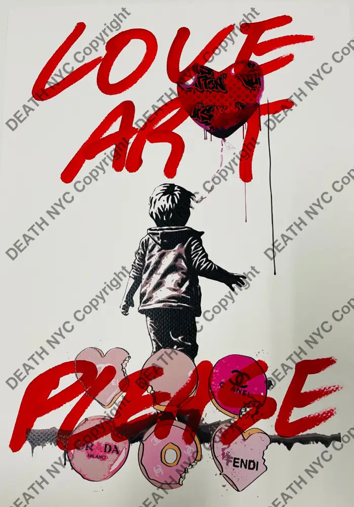 ’Bank Love Pls 060104’’ Handwritten Art Print 45X32Cm (Edition Of One) 2025