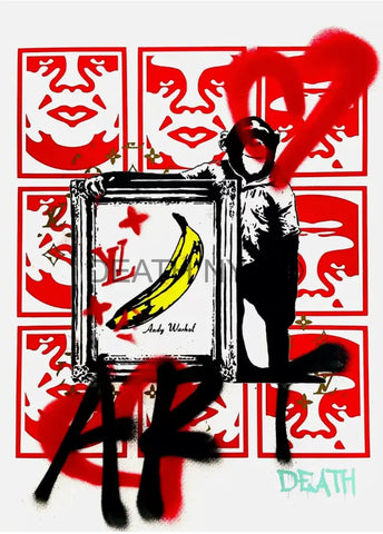 ’Banksy Banana’ Handwritten (Edition Of One) 2024 Art Print