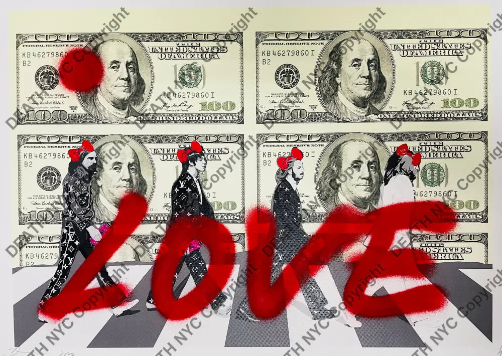 ’Beatles Usd’ Original On Paper Handwritten (Edition Of One) 2024 Art Print