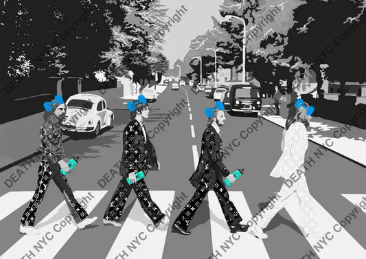 ’Beatles walk black blue’ 45x32cm (HC Edition) (2018) Art Print