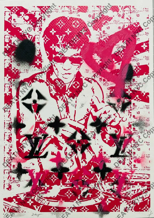 ’bruce fight’ Mixed Media art print (Edition of one) 2025 Art Print