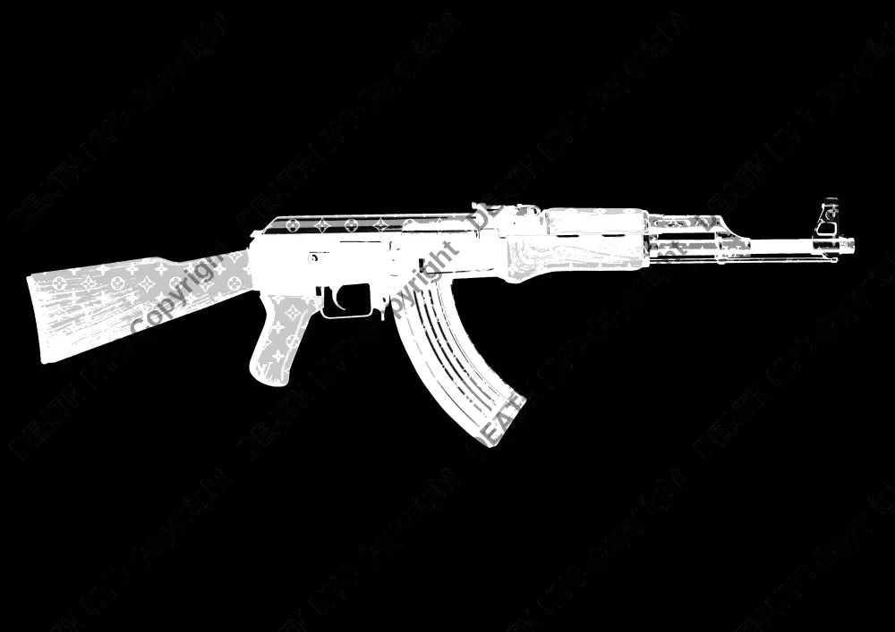 ’Death Ak47 Black’ 45X32Cm (Hc Edition) (2018) Art Print