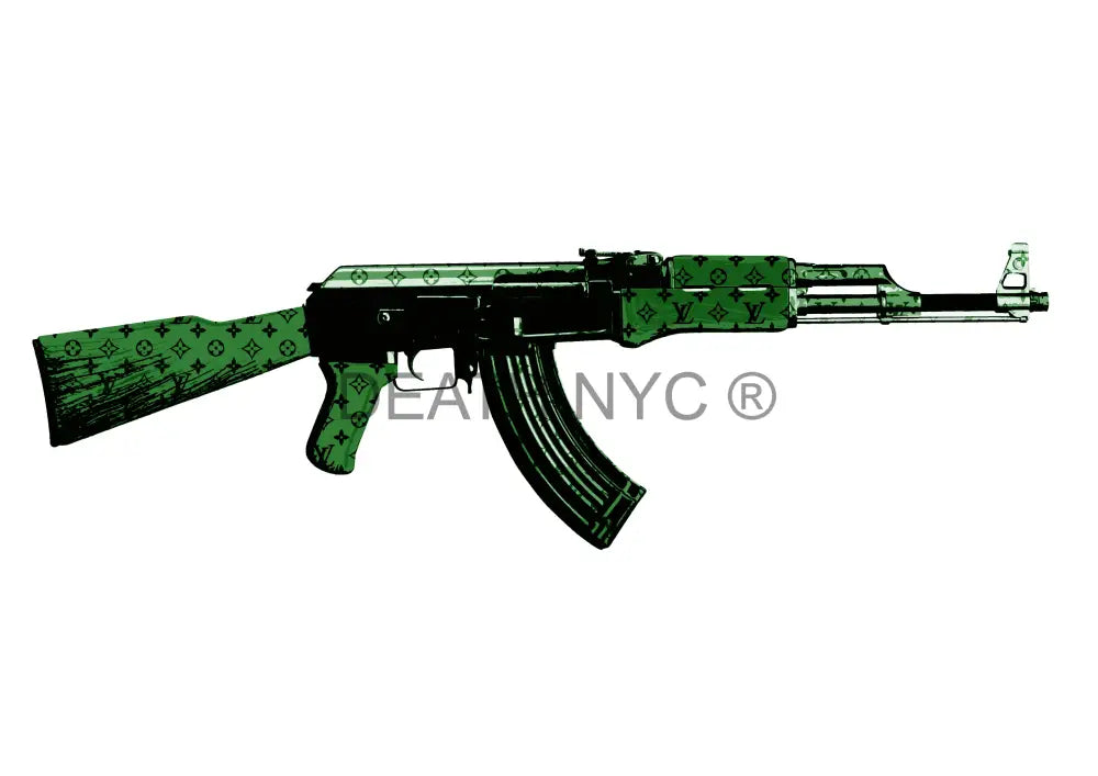 ’Death Ak47 Green’ 45X32Cm (Hc Edition) (2018) Art Print