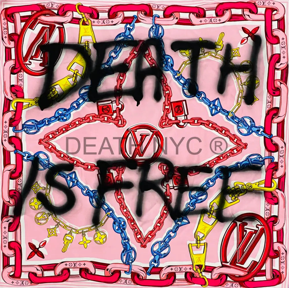 Death Is Free L Scarf Original 87X88Cm (2022) Edition Of One Artwork