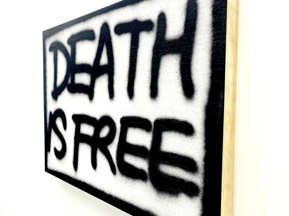 Death Is Free Original Wooden Canvas (2020) (Includes Special Gift.) Art Print