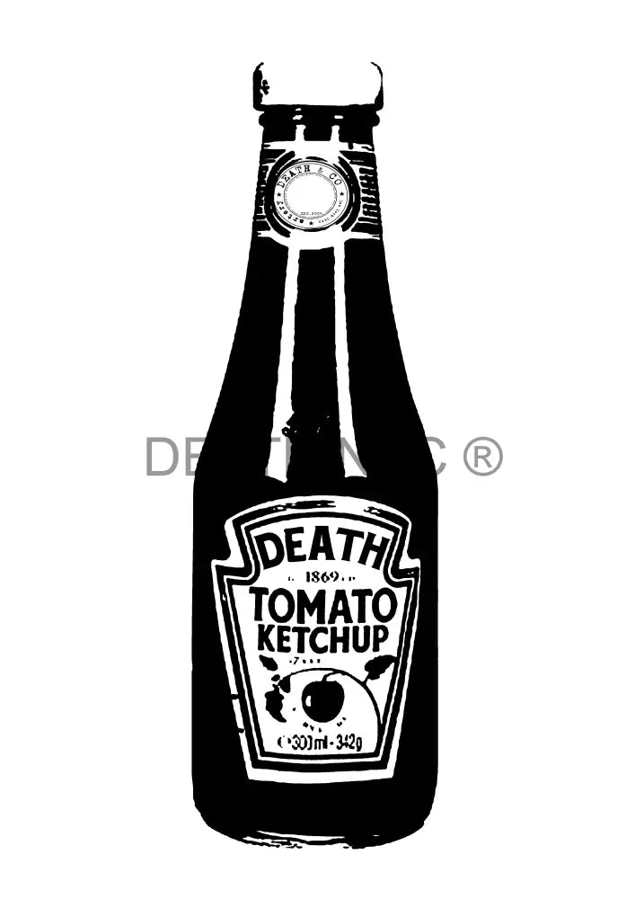 ’Death Ketchup Blk’ 45X32Cm (Hc Edition) (2018) Art Print