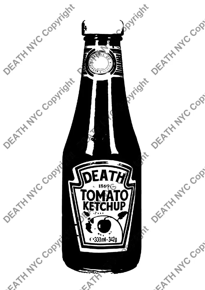 ’Death Ketchup Blk’ 45X32Cm (Hc Edition) (2018) Art Print