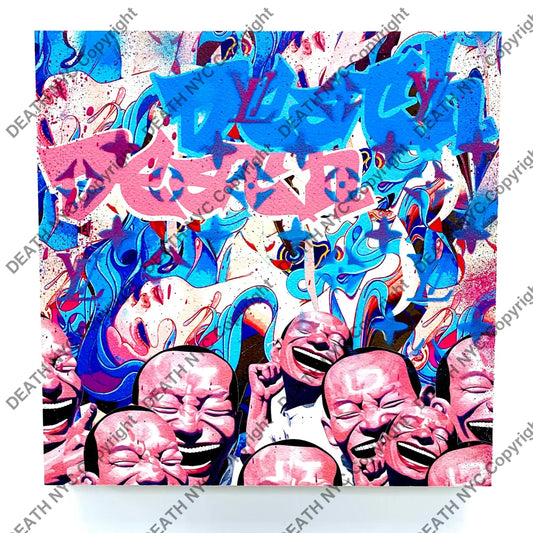 Death Tag Original Wooden Canvas (2020) 30Cm Art Print