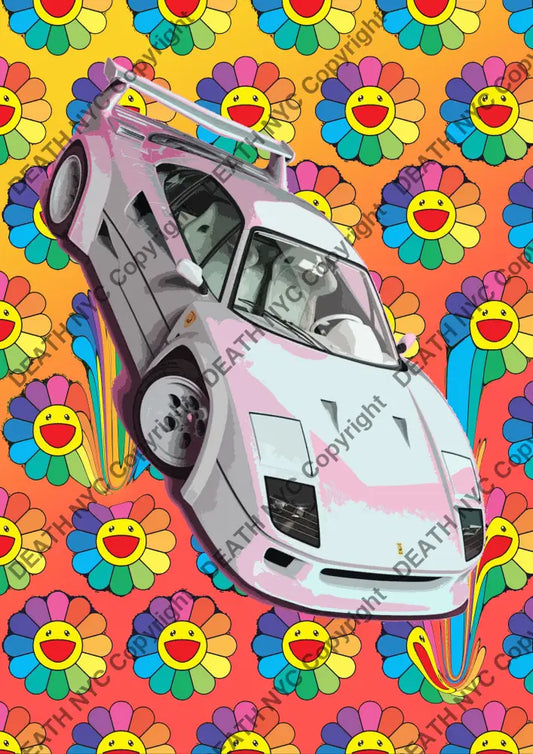 Death03254 Ferrari (Edition Of 100) (2022) Art Print