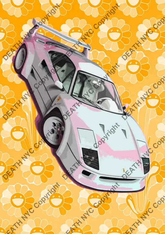 Death03255 Ferrari (Edition Of 100) (2022) Art Print