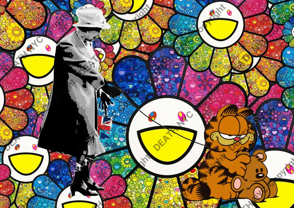 Death03319 Queen & Garfield (Edition Of 100) (2022) Art Print
