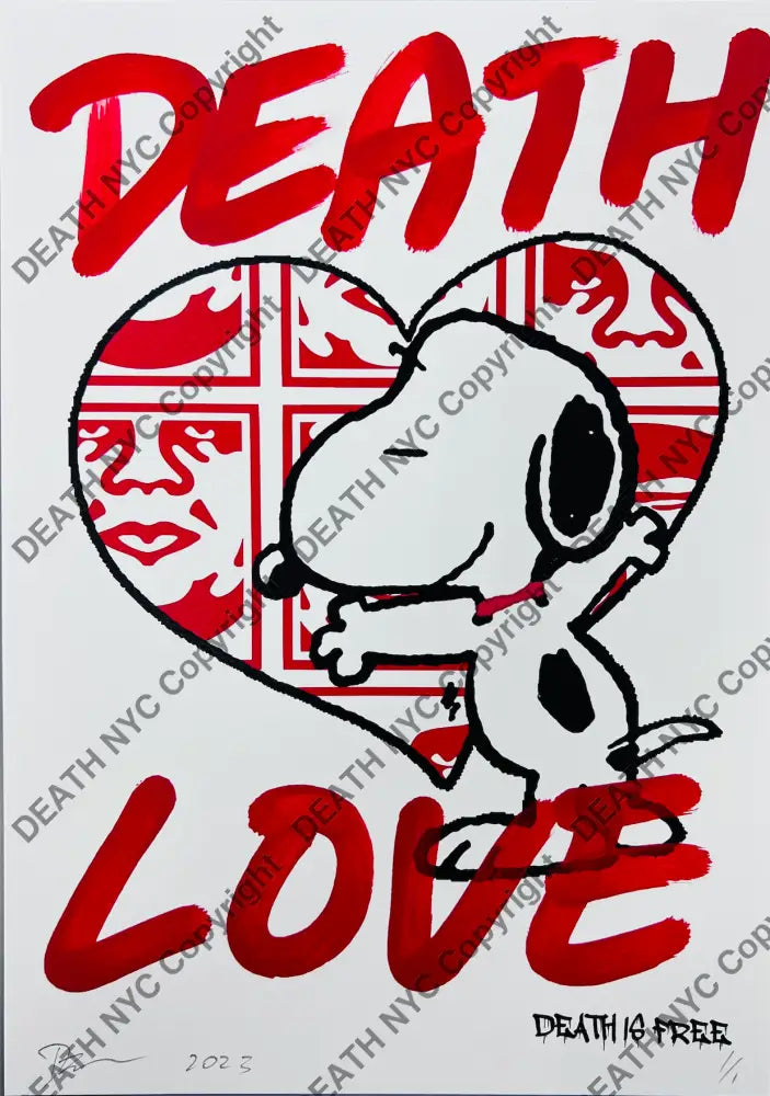 Death051 Hand Written (Edition Of One) Art Print