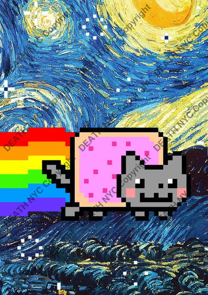 Death0636 Nft Cat (Edition Of 100) (2022) Art Print