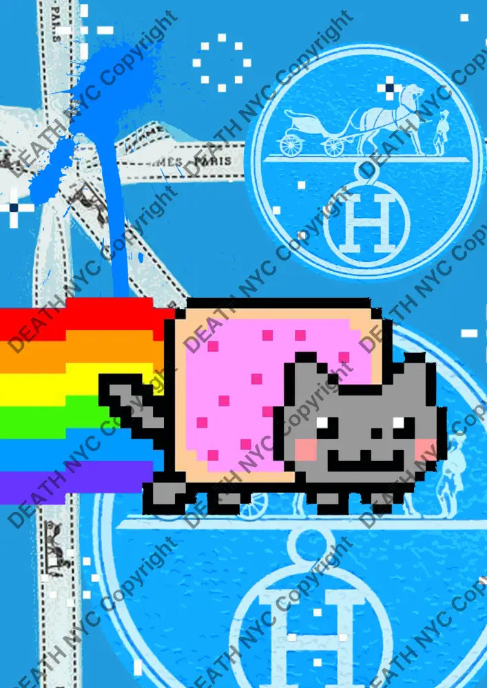 Death0647 Nft Cat (Edition Of 100) (2022) Art Print