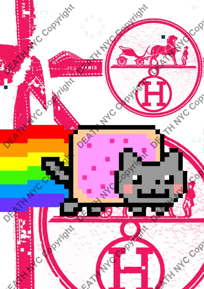 Death0649 Nft Cat (Edition Of 100) (2022) Art Print
