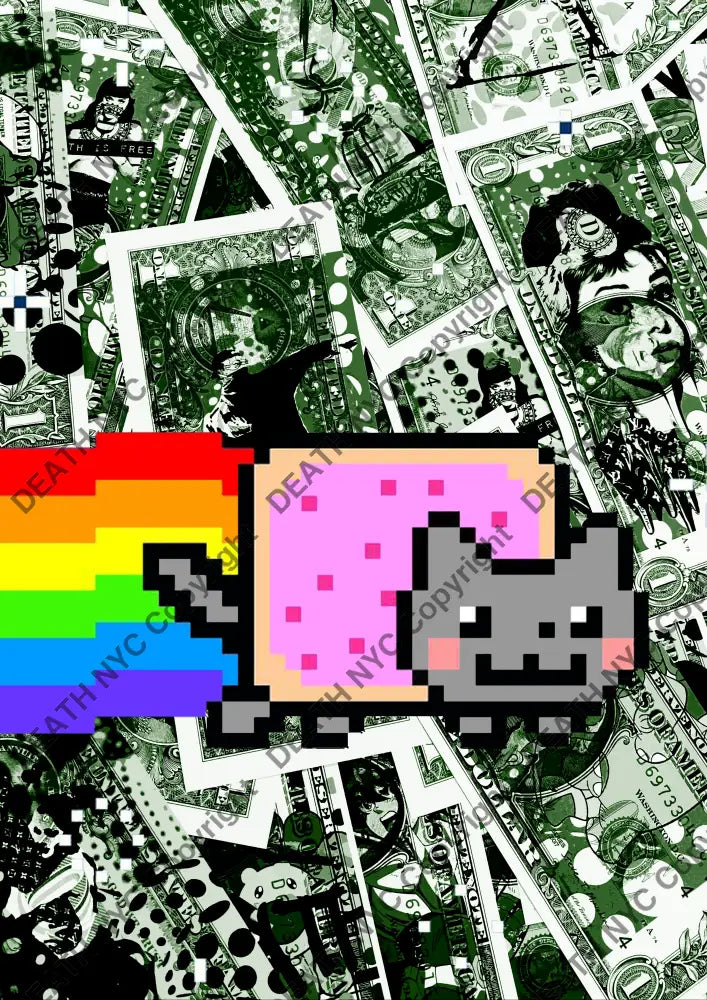 Death0653 Nft Cat (Edition Of 100) (2022) Art Print