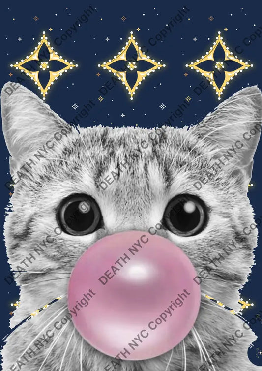 ’Deathat4’’ 45X32Cm (Edition Of 100*) (2024) Cat Art Print