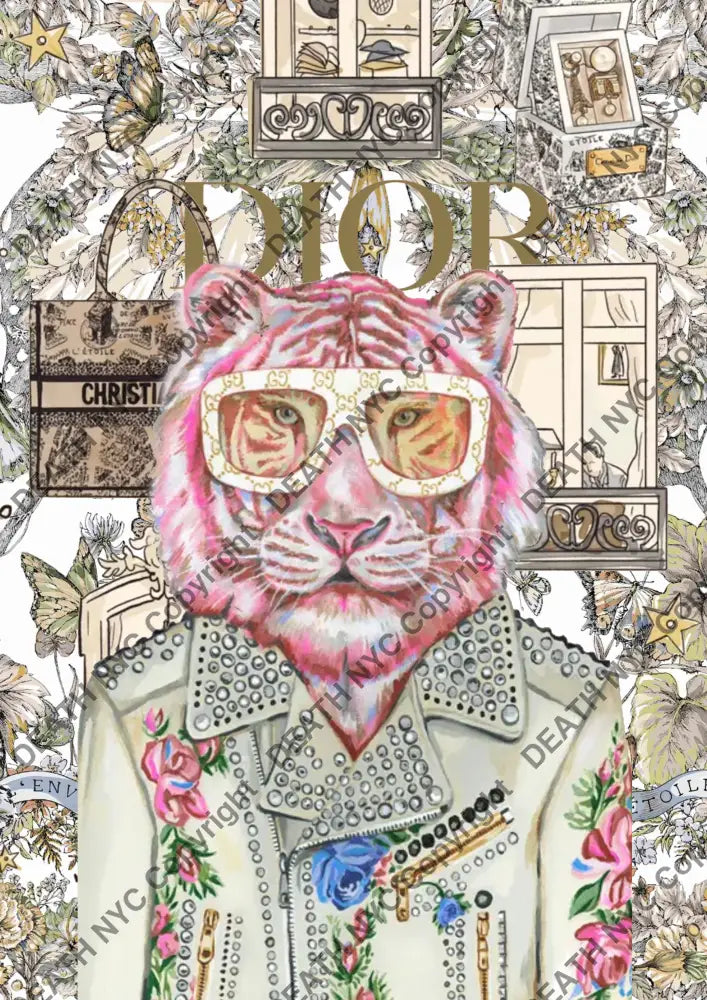 ’Deathay43’’ 45X32Cm (Edition Of 100*) (2024) Tiger Art Print